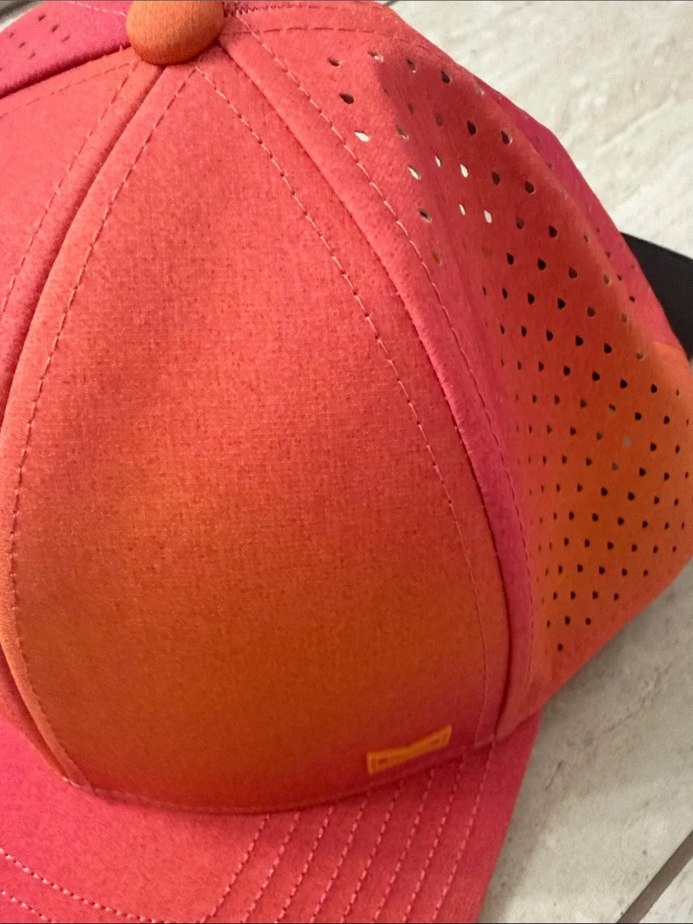 Melin Gradient Pink-Orange Snapback Hat size XL.. sunset aura